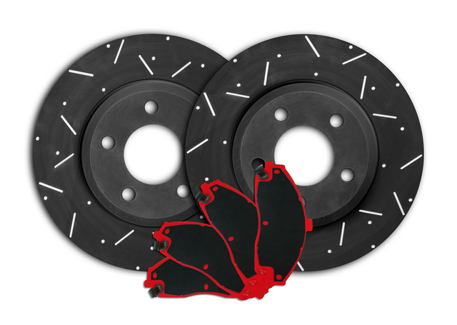 DIMPLED  SLOTTED REAR DISC Rotors  PADS fits HOLDEN Combo XC With stud  wheels 2003 Onwards