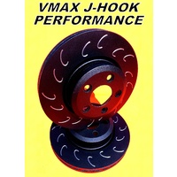 JTYPE SLOTTED fits MITSUBISHI Triton ML MN 4X2 4X4 07 Onwards FRONT Disc Rotors + PERFORMANCE PADS