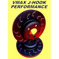 JTYPE SLOTTED fits MITSUBISHI Triton ML MN 4X2 4X4 07 Onwards FRONT Disc Rotors + PERFORMANCE PADS