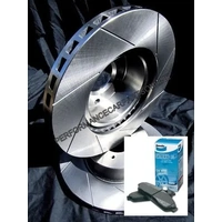 SLOTTED VMAX Commodore VE VF V8 & SS in WM FRONT Disc Brake Rotors & BENDIX PADS GCT