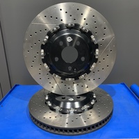 VMAX DRILLED + SLOTTED FULLY FLOATING 2 PIECE FRONT BRAKE DISCS C63S AMG 2015 ONWARDS