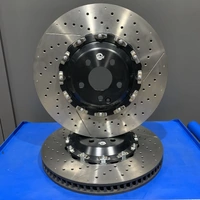 VMAX DRILLED + SLOTTED FULLY FLOATING 2 PIECE FRONT BRAKE DISCS C63S AMG 2015 ONWARDS