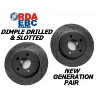 DRILLED & SLOTTED Toyota Corolla ZRE150 2007 on FRONT Disc brake Rotors RDA7789D