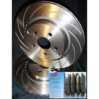 SLOTTED VMAX with PADS Ford TERRITORY TS TX Ghia SX SY Rear Disc Brake Rotors