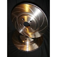 SLOTTED Ford Falcon BF FG TURBO XR8 322mm XR6T FRONT Disc Brake Rotors VMAX PAIR
