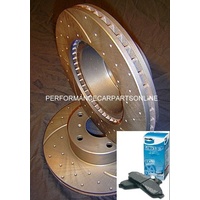 RDA DRILLED SLOTTED & BENDIX PADS Ford Territory Front Disc Rotors & Pads NEW