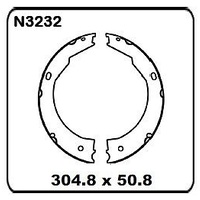 Trailer/Caravan Dexter 12" x 2 Electric REAR Drum Brake Shoe SET N3232