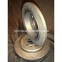 DRILLED & SLOTTED CREWMAN Cross 6/8 AWD 4WD VY-VZ S, SS Rear Disc Brake Rotors