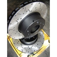 CROSS DRILLED & SLOTTED Commodore VE V8 inc SS Models REAR Disc Brake Rotors