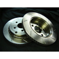 SLOTTED PAIR Commodore VE V8 & SS & WM V8 Statesman REAR Disc Brake Rotors NEW