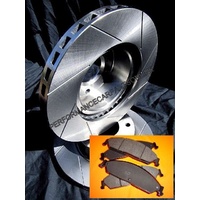 SLOTTED VMAX STYPE Commodore VB VC VH VK VL FRONT Disc Brake Rotors & PADS