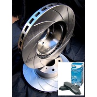 SLOTTED VMAX RTYPE & BENDIX PAD Commodore VB VC VH VK VL FRONT Disc Brake Rotors