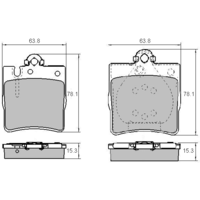 Mercedes W202 W203 C180 C200 C230 C240 C270 C280 C320 Rear disc Brake Pads