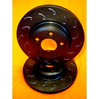 SLOTTED VMAX J HOOK Ford FG TURBO XR6T XR8 322mm Front Disc Brake Rotors PAIR