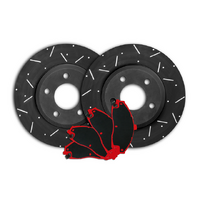 DIMPLED & SLOTTED FRONT Disc Brake Rotors & PADS fits RENAULT Koleos 2.0L 08 On