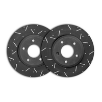 DIMPLED & SLOTTED FRONT Disc Brake Rotors PAIR fits SUZUKI X-90 1.6L 1995-1998