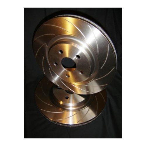 SLOTTED Ford Falcon BF FG TURBO XR8 322mm XR6T FRONT Disc Brake Rotors VMAX PAIR