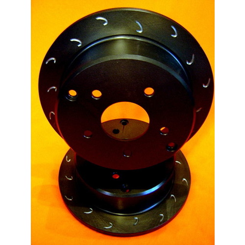 SLOTTED VMAX J HOOK Commodore VT VU VX VY VZ V6 V8 SS REAR Disc Brake Rotors