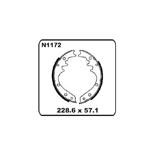 Holden HD HR Drum/Drum 1965-1968 FRONT Drum Brake Shoe SET N1172