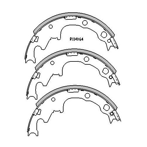 JEEP WRANGLER TJ 1998-2006 RDA Rear Drum Brake Shoes NEW SET with WARRANTY