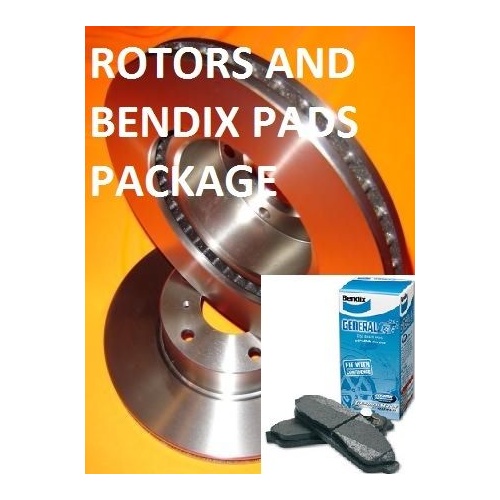 Ford TERRITORY 2WD & 4WD TS TX GHIA SX SY FRONT Disc Brake Rotors & BENDIX PADS
