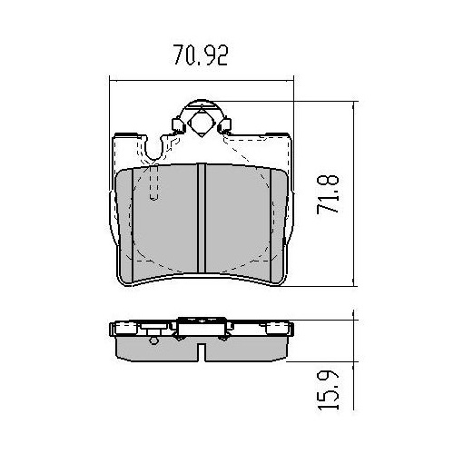 Mercedes W220 S280 S320 S350 RDA GP MAX Rear disc Brake Pads & SENSOR