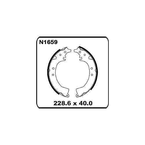 Toyota Camry SV20 SV21 SV22 1987-1993 REAR Drum Brake Shoe SET N1659