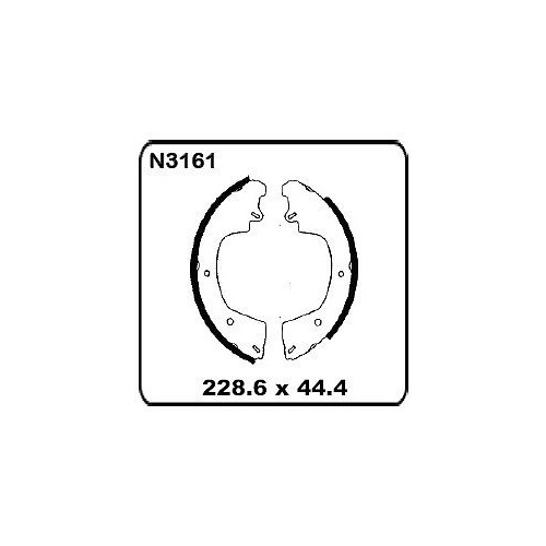 Trailer/Caravan REAR Drum Brake Shoe Set N3161