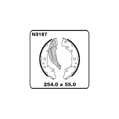 Kia Carnival GQ 2.5L 11/1999-12/2003 REAR Drum Brake Shoe SET N3187