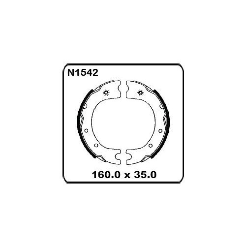 Daihatsu Scat F10 F20 F50 4WD 1974-1981 REAR Handbrake Shoe SET N1542