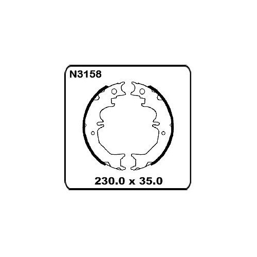Toyota Landcruiser 80 & 100 Series 8/1992 onwards REAR Handbrake Shoe SET N3158