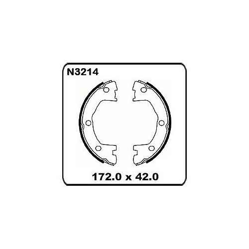 Iveco Daily Various With 172 x 42 Shoe 1/1992 on REAR Handbrake shoe SET N3214
