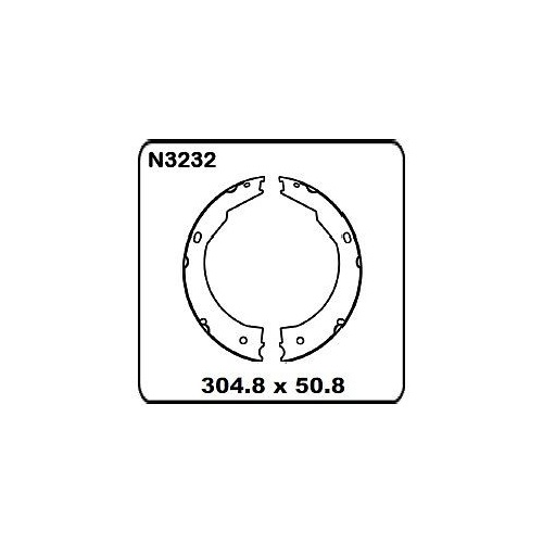 Trailer/Caravan Dexter 12" x 2 Electric REAR Drum Brake Shoe SET N3232