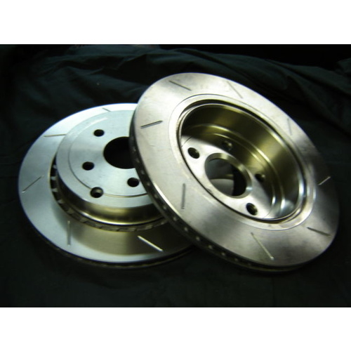 SLOTTED PAIR Commodore VE V8 & SS & WM V8 Statesman REAR Disc Brake Rotors NEW