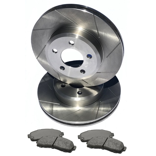 S SLOT fits HOLDEN HD HR 1965-1967 FRONT Disc Brake Rotors & PADS