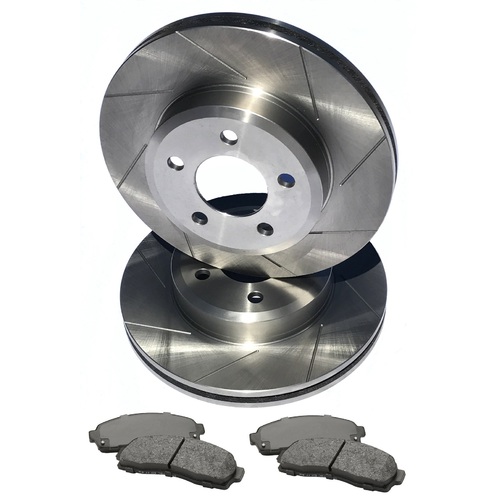 S SLOT fits HOLDEN Commodore VK Solid Rear Non-IRS 84-86 REAR Disc Rotors & PADS