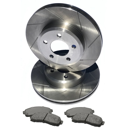 S SLOT fits FORD LTD DA/DA Series II DC Non-ABS 88-91 FRONT Disc Rotors & PADS