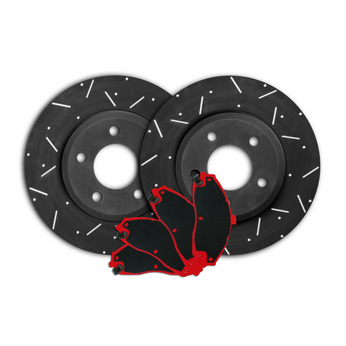 DIMPLED & SLOTTED FR Disc Brake Rotors & PADS fit RENAULT 18 R18 GTS R1352 80-83