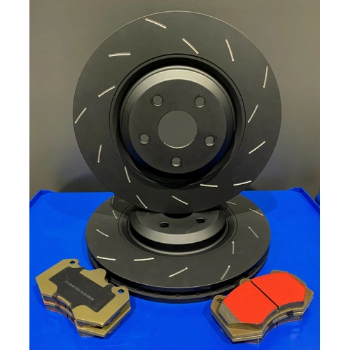 FULL SET SLOTTED Disc Rotors & Ceramic PADS fits HOLDEN HSV Clubsport VF 2014 On